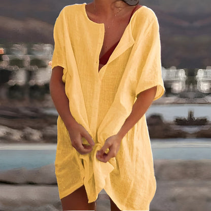 Cotton Dress for Women with Airy Fit and Summer Design