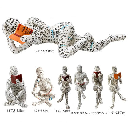 Decorative Figure with Reading Design for Inspiring and Stylish Interior Decoration