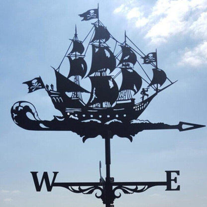 Metal Weather Vane with Animal Silhouette for Garden and Roof Decoration