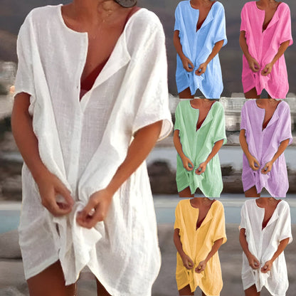 Cotton Dress for Women with Airy Fit and Summer Design