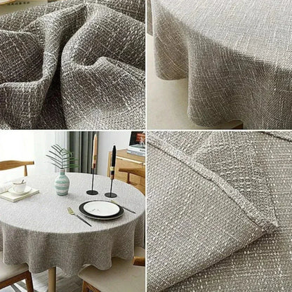 Linen Tablecloth with Woven Texture for a Stylish and Practical Table
