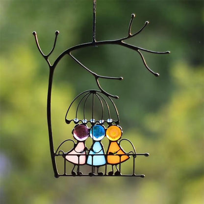 Light with Glass Sun Catcher with Decorative Design for Atmospheric Reflections Indoors