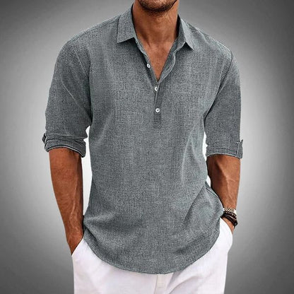 Linen Polo for Men with Breathable Material and Casual Fit