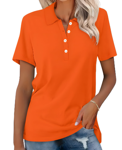 Ladies Classic Polo Top with Collar and Comfortable Fit