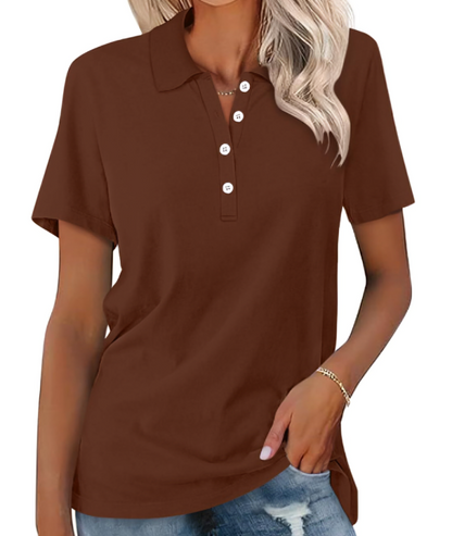 Ladies Classic Polo Top with Collar and Comfortable Fit