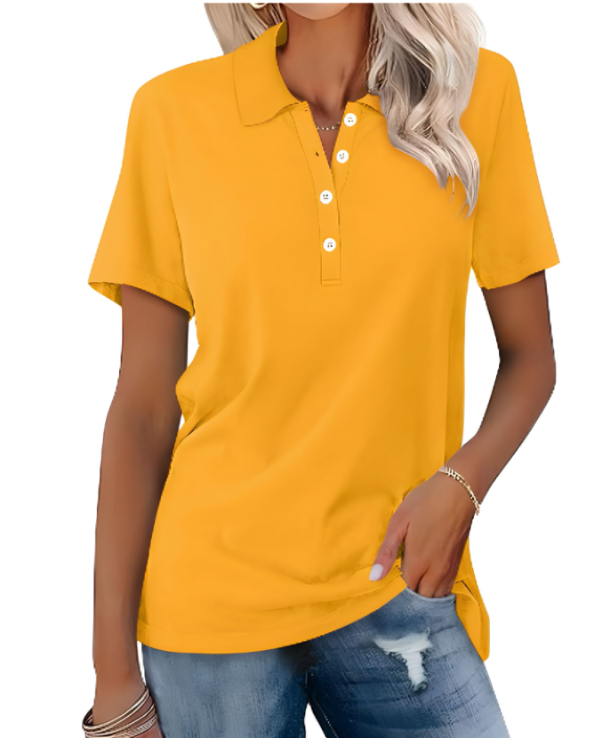 Ladies Classic Polo Top with Collar and Comfortable Fit