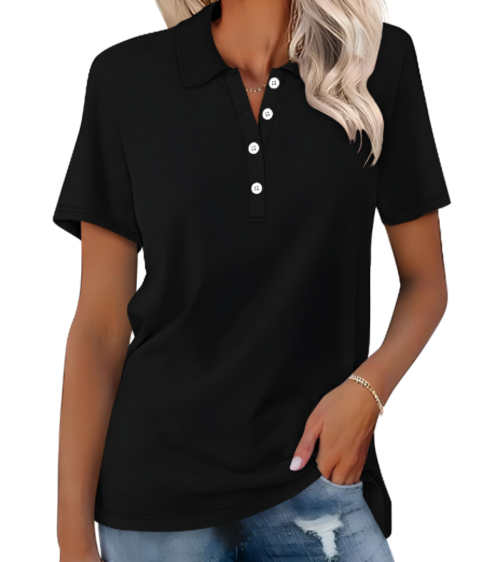 Ladies Classic Polo Top with Collar and Comfortable Fit