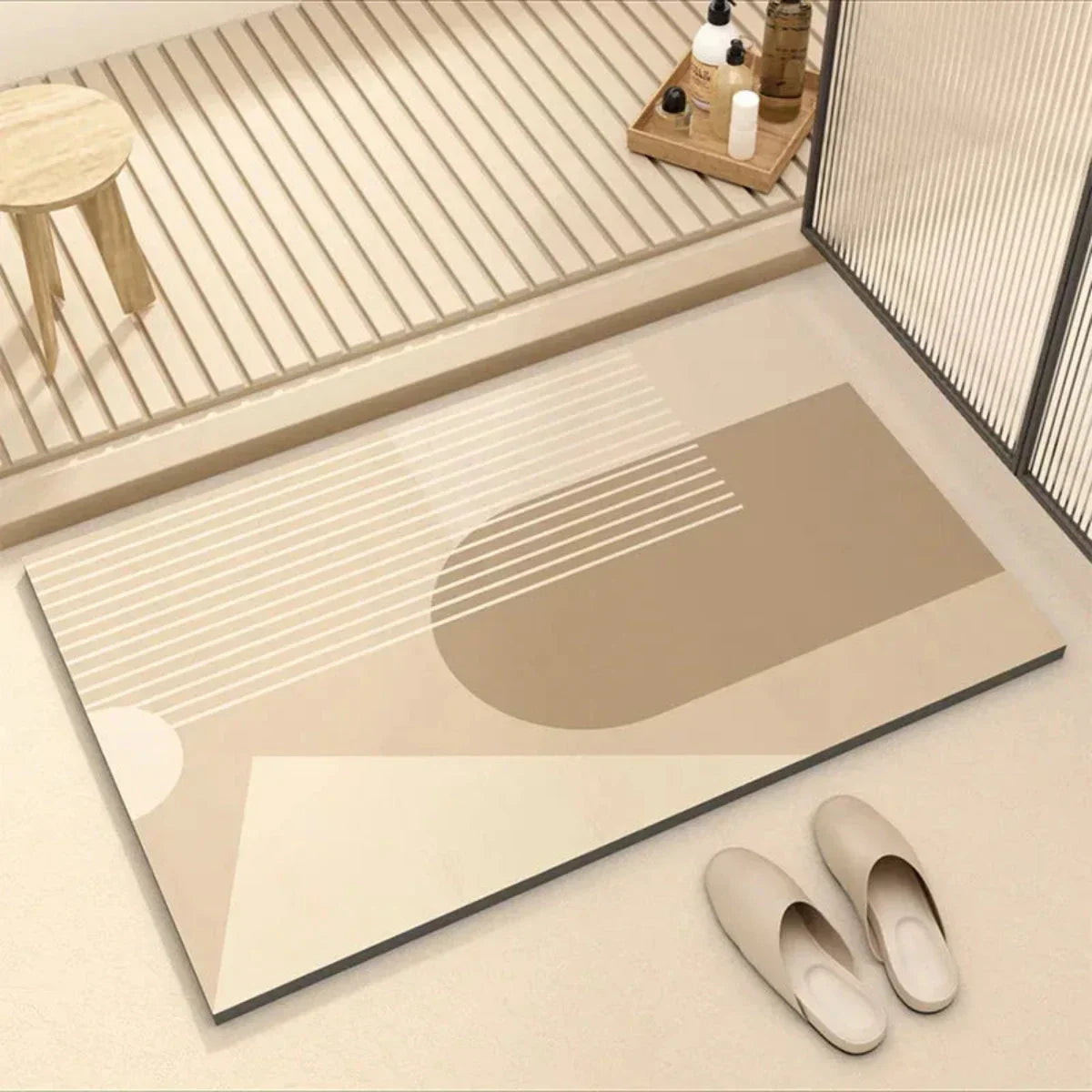 Mat with Quick-Drying Bath Non-Slip Backing for a Safe Bathroom