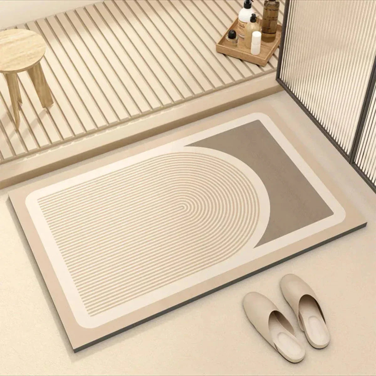 Mat with Quick-Drying Bath Non-Slip Backing for a Safe Bathroom