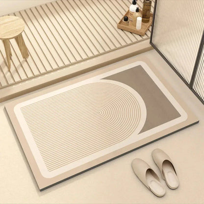Mat with Quick-Drying Bath Non-Slip Backing for a Safe Bathroom