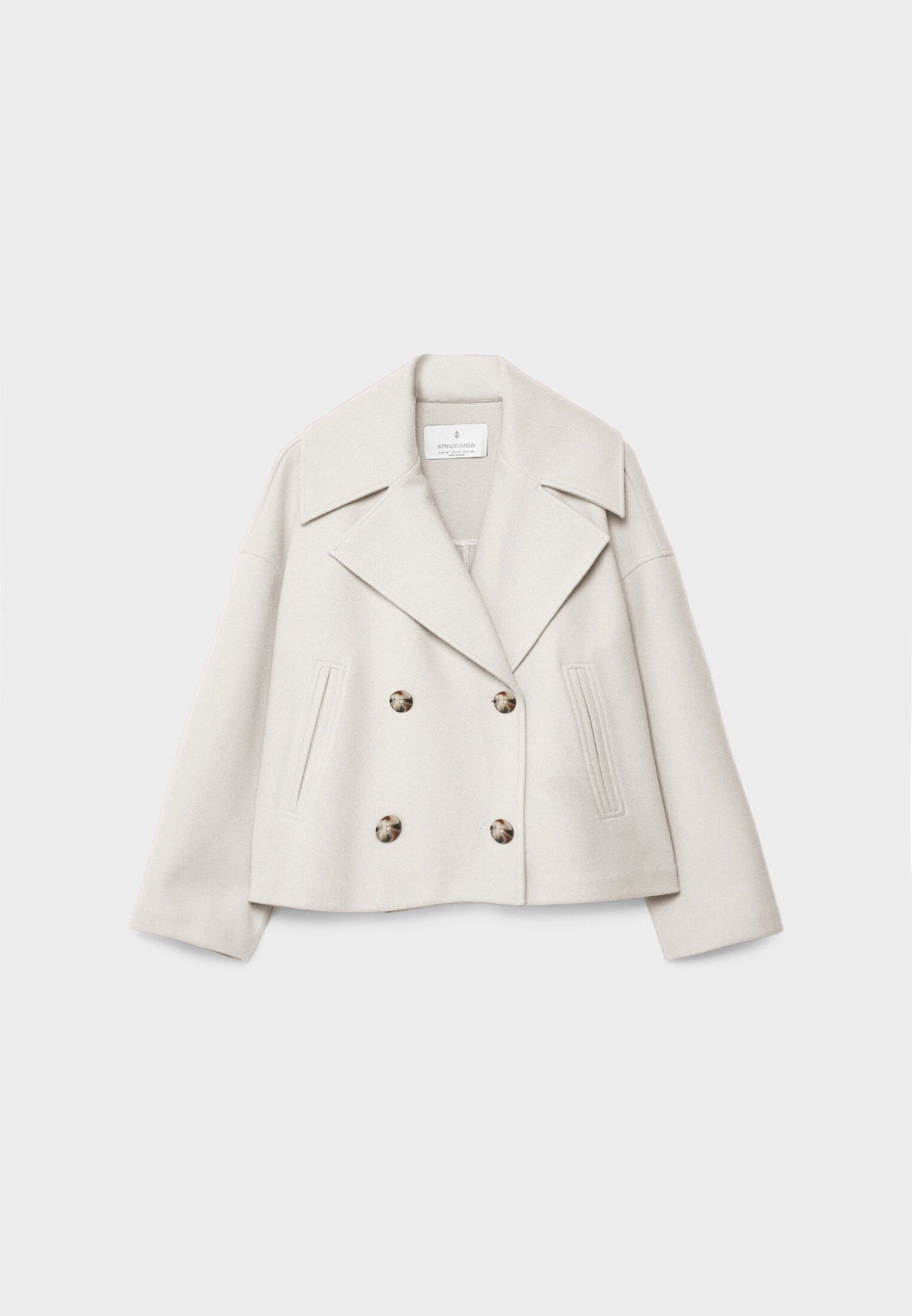 Short Double-Breasted Ladies' Jacket with an Elegant Fit for Autumn Winter