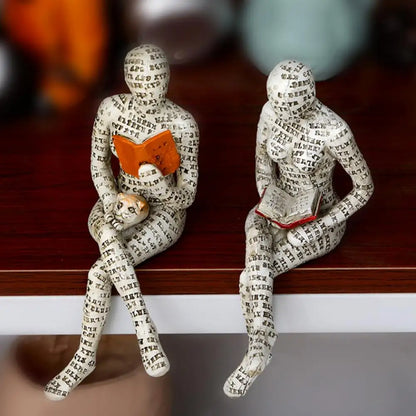 Decorative Figure with Reading Design for Inspiring and Stylish Interior Decoration