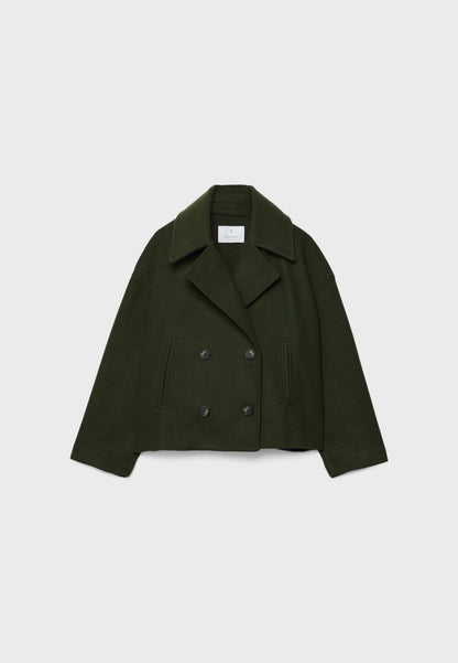 Short Double-Breasted Ladies' Jacket with an Elegant Fit for Autumn Winter