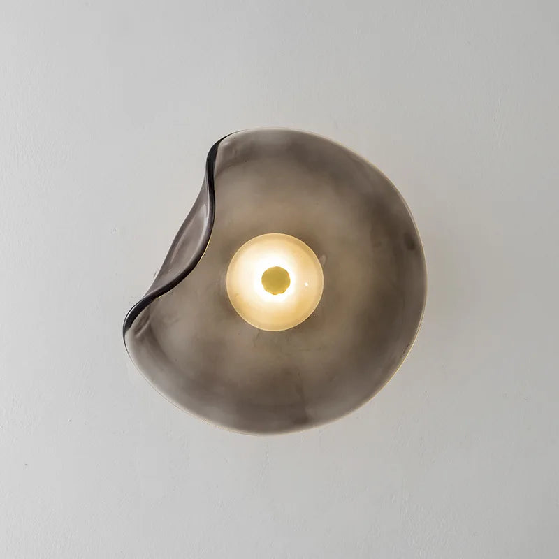 Glass Wall Lamp with Organic Design for Atmospheric and Modern Lighting