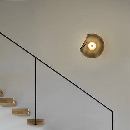 Glass Wall Lamp with Organic Design for Atmospheric and Modern Lighting