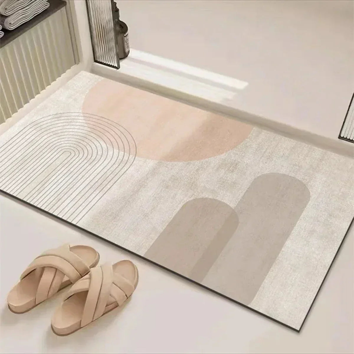 Mat with Quick-Drying Bath Non-Slip Backing for a Safe Bathroom