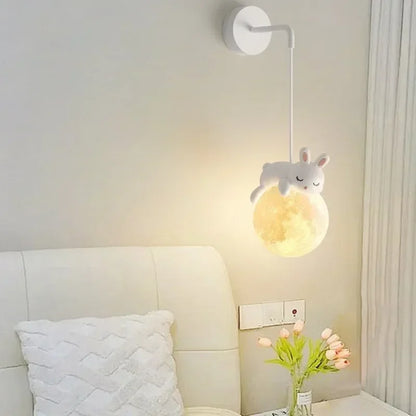 Pendant Light with Children's Room Bear or Rabbit Design for Warm and Soothing Lighting