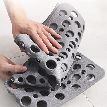 Cups with Anti-Slip Shower Mat with Suction and Water Drainage for Bathroom Safety