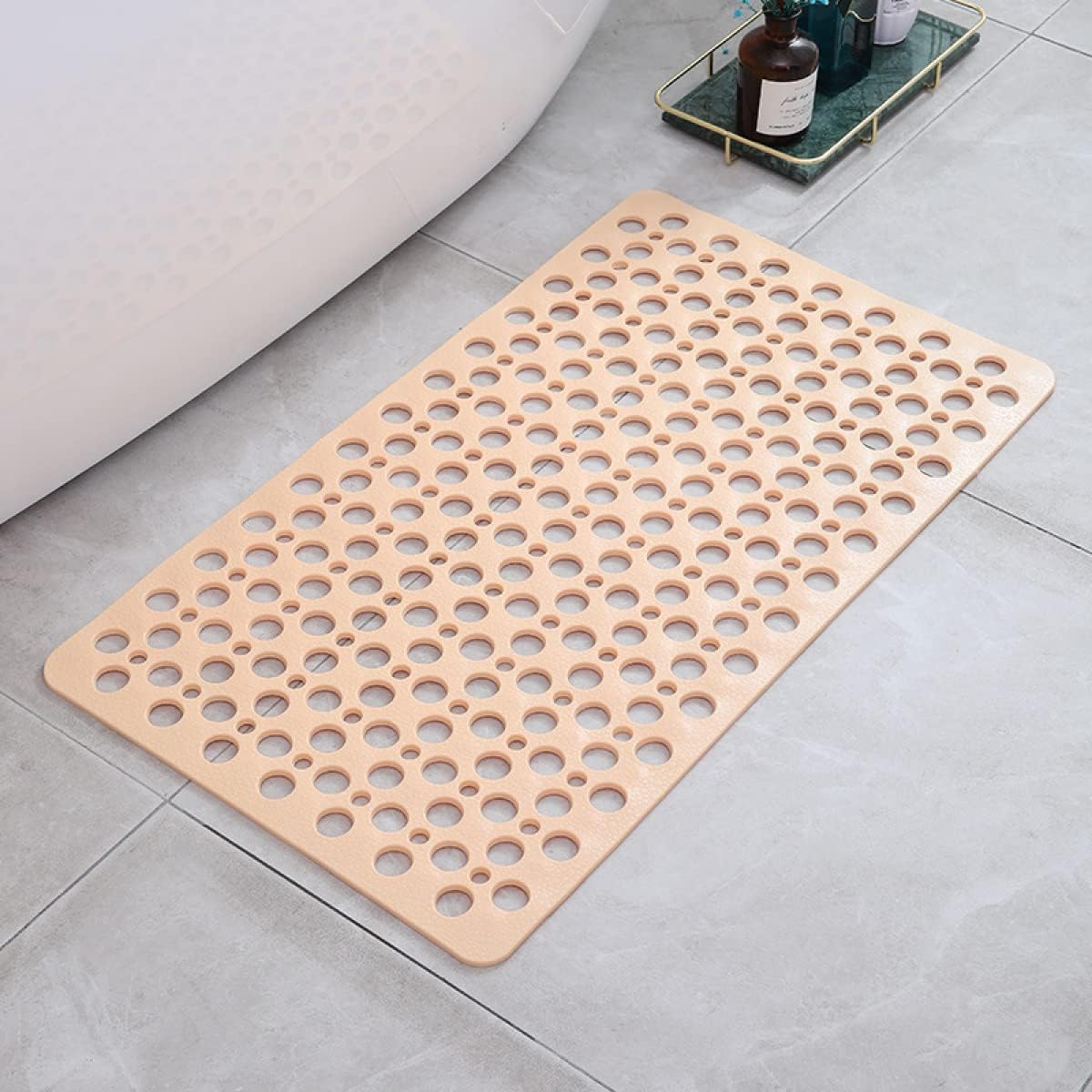 Cups with Anti-Slip Shower Mat with Suction and Water Drainage for Bathroom Safety