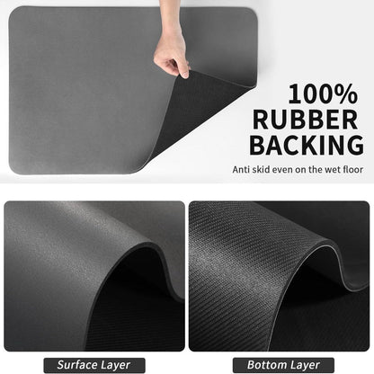 Mat with Fast-Drying Diatomaceous Draining Design for Kitchen Worktop and Sink
