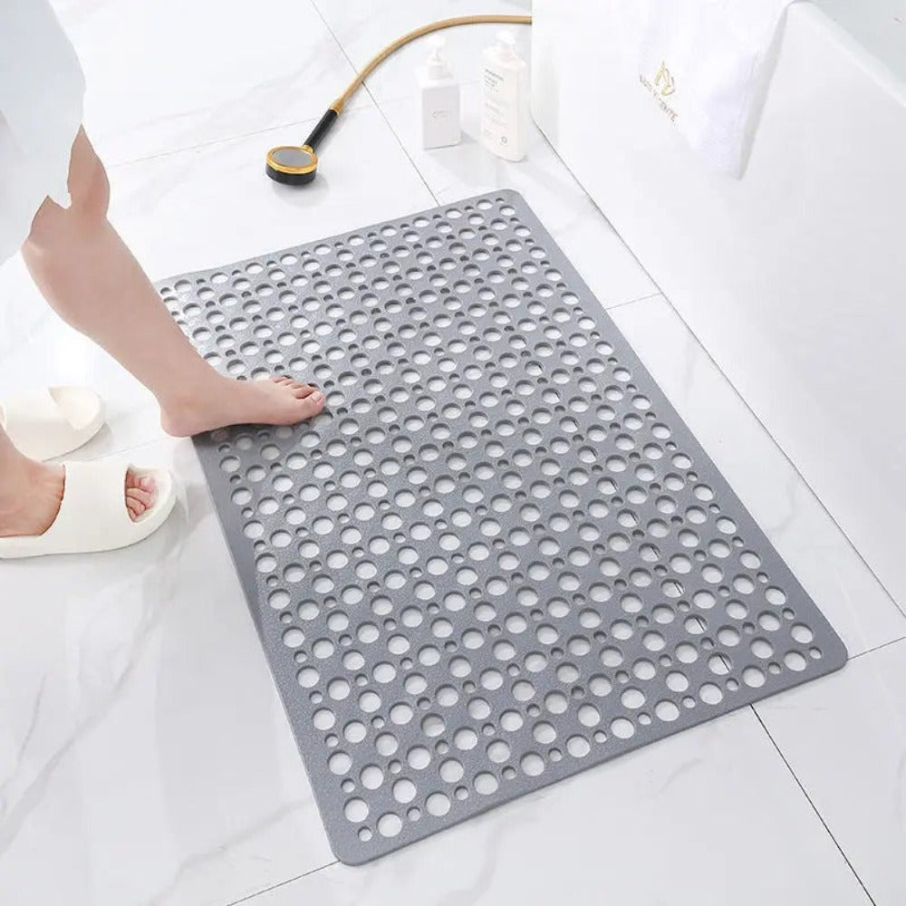Cups with Anti-Slip Shower Mat with Suction and Water Drainage for Bathroom Safety