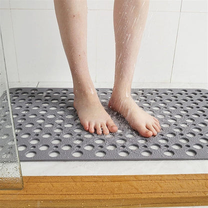 Cups with Anti-Slip Shower Mat with Suction and Water Drainage for Bathroom Safety