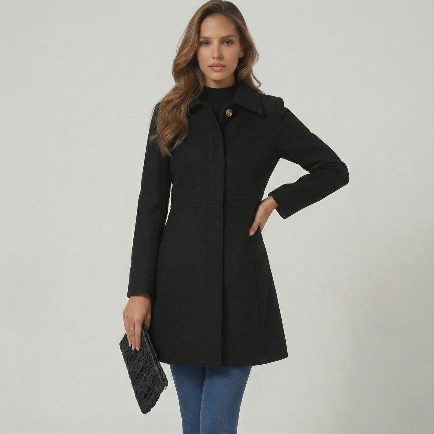 Elegant Women's Coat with a-Line for Warm Comfort and Timeless Appeal