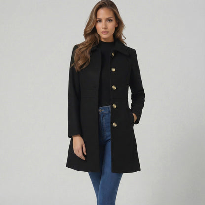 Elegant Women's Coat with a-Line for Warm Comfort and Timeless Appeal