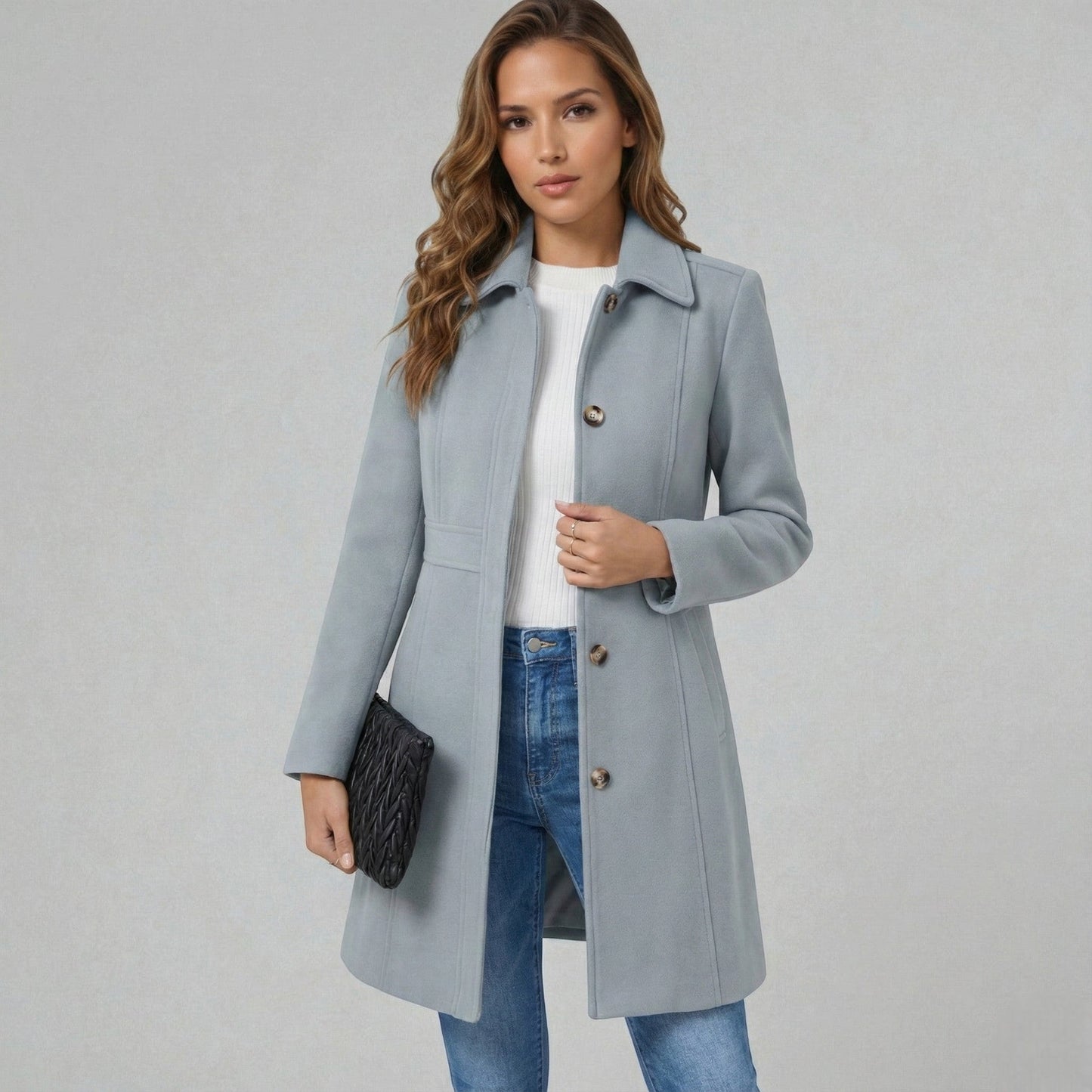 Elegant Women's Coat with a-Line for Warm Comfort and Timeless Appeal