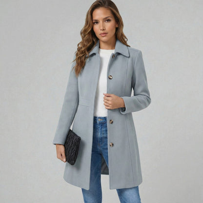 Elegant Women's Coat with a-Line for Warm Comfort and Timeless Appeal