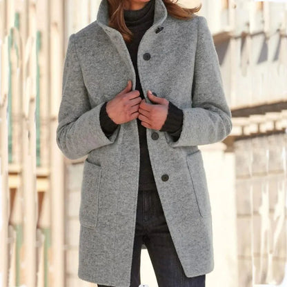 Elegant Long Coat for Women with Timeless Fit and Comfort