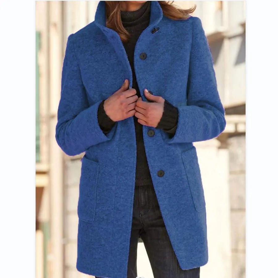 Elegant Long Coat for Women with Timeless Fit and Comfort