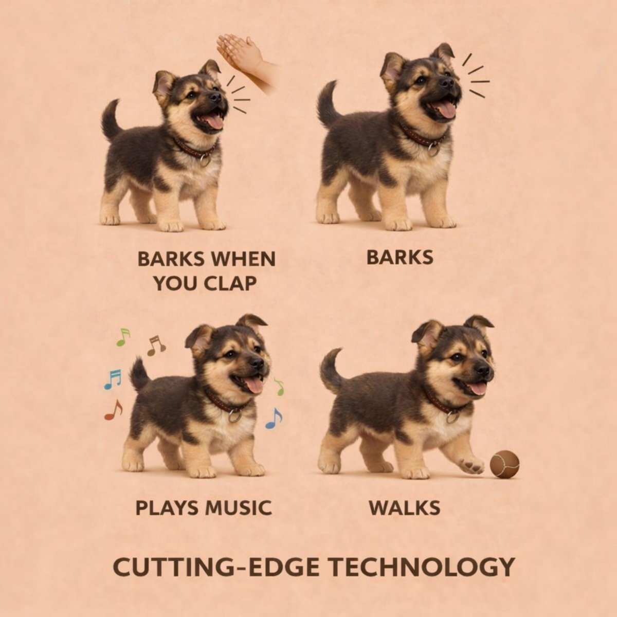 Interactive Robot Puppy with Realistic Movements for Playful Fun