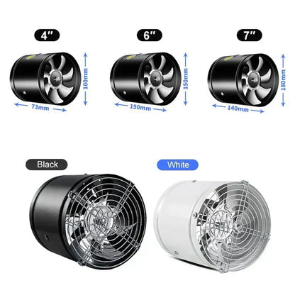 Quiet Extractor Fan for Kitchen Bathroom and Workspace Ventilation