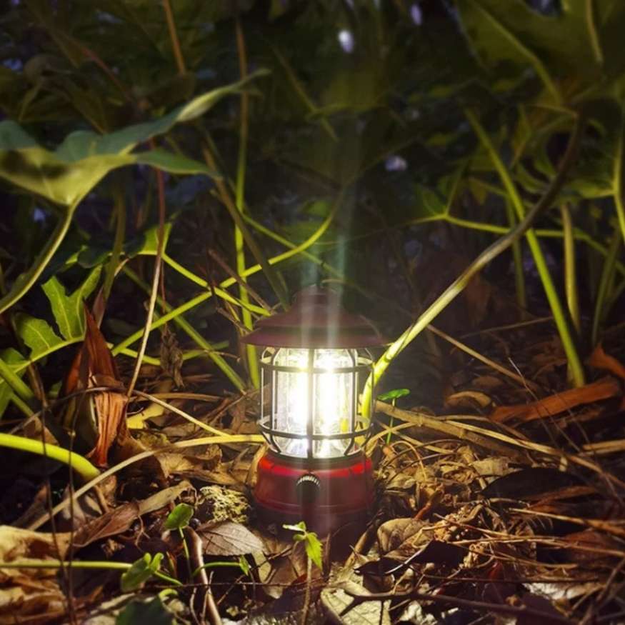 Lantern with Rechargeable Camping Dimmable LED and Vintage Design