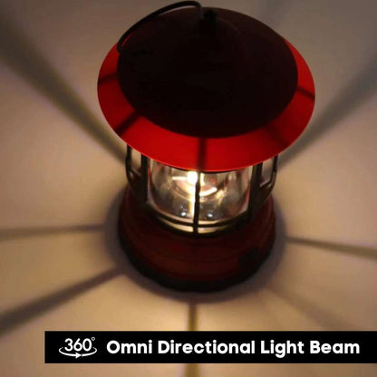 Lantern with Rechargeable Camping Dimmable LED and Vintage Design