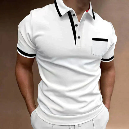Modern Men's Polo Shirt with Contrasting Details for a Stylish Casual Look