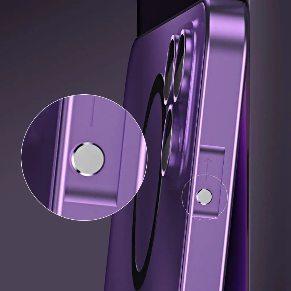 Case with Magnetic Metal Phone Design for Iphone with Slim and Protective Design