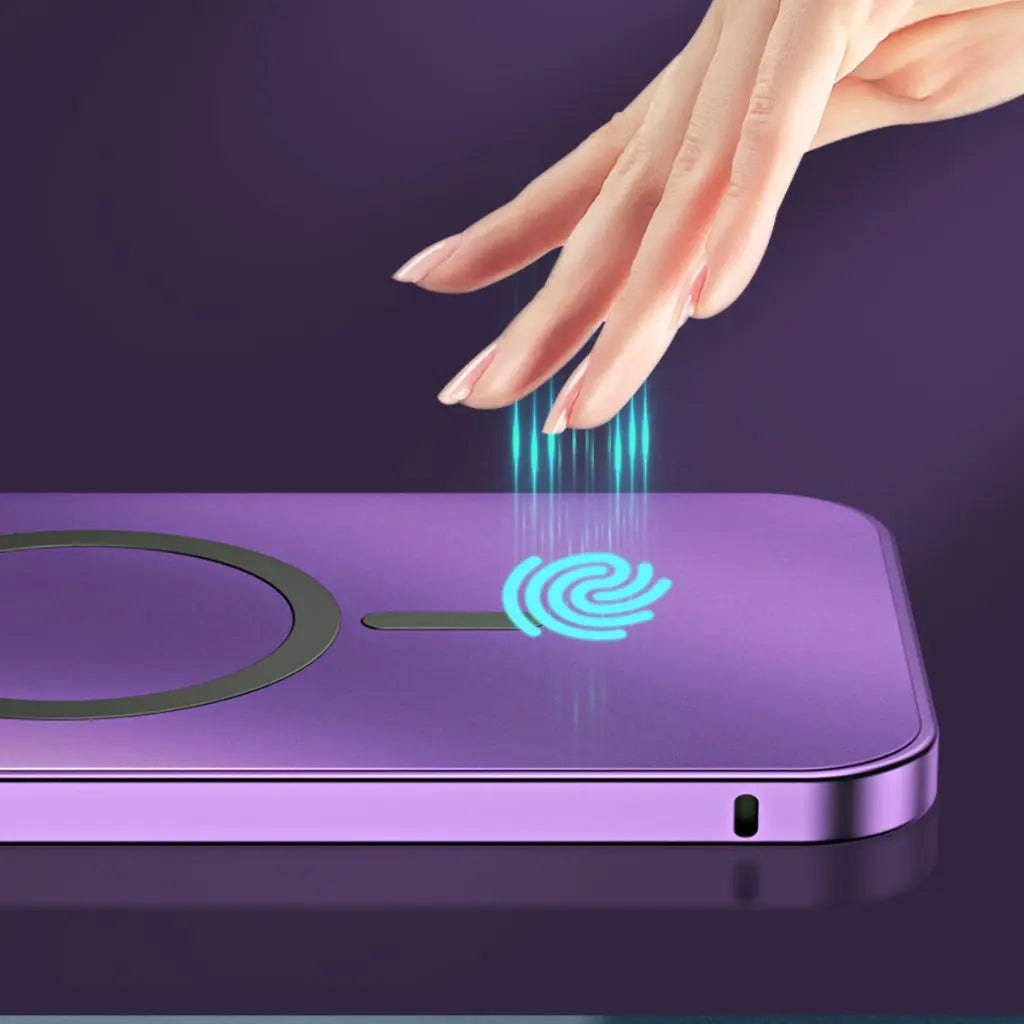 Case with Magnetic Metal Phone Design for Iphone with Slim and Protective Design