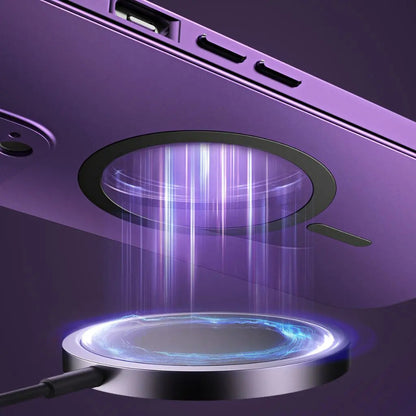 Case with Magnetic Metal Phone Design for Iphone with Slim and Protective Design