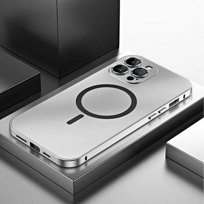 Case with Magnetic Metal Phone Design for Iphone with Slim and Protective Design