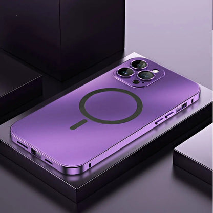 Case with Magnetic Metal Phone Design for Iphone with Slim and Protective Design
