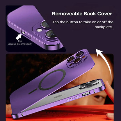 Case with Magnetic Metal Phone Design for Iphone with Slim and Protective Design