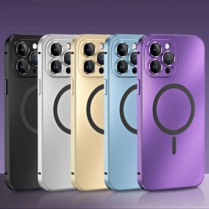 Case with Magnetic Metal Phone Design for Iphone with Slim and Protective Design
