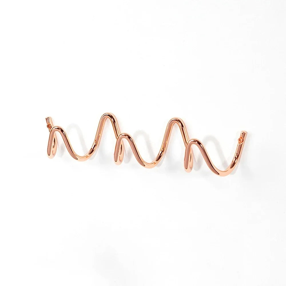 Rack Modern Wavy Wall Coat for Stylish Wall Coat Rack with Multiple Hooks