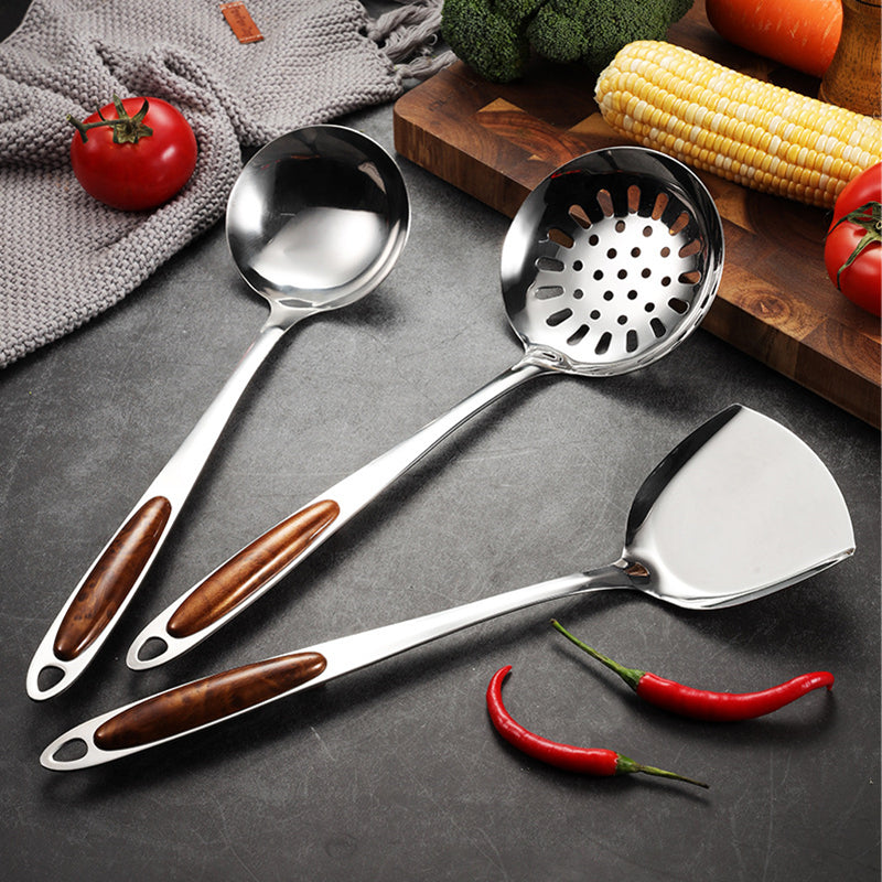 Utensil with RVS Kitchen Set with Ergonomic Handles for Modern Cooking