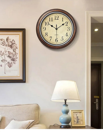 Clock with Classic Wall Design for Silent Mechanism with Timeless Appeal
