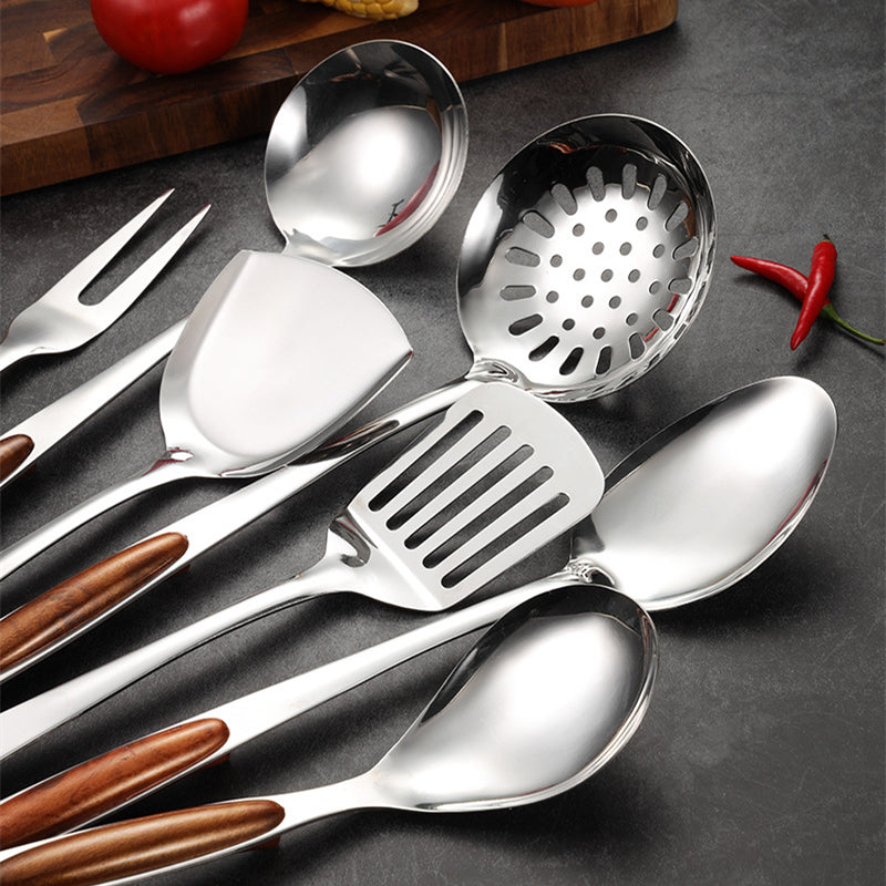 Utensil with RVS Kitchen Set with Ergonomic Handles for Modern Cooking