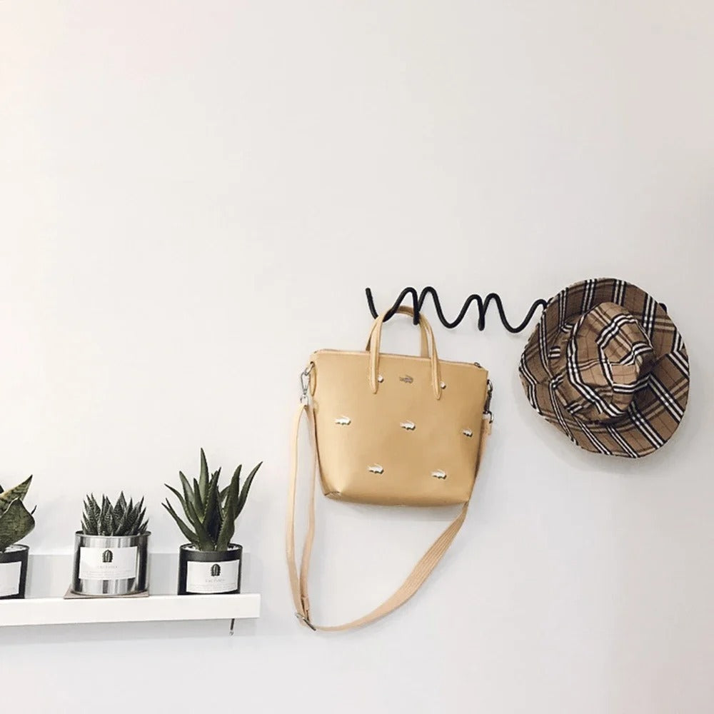 Rack Modern Wavy Wall Coat for Stylish Wall Coat Rack with Multiple Hooks