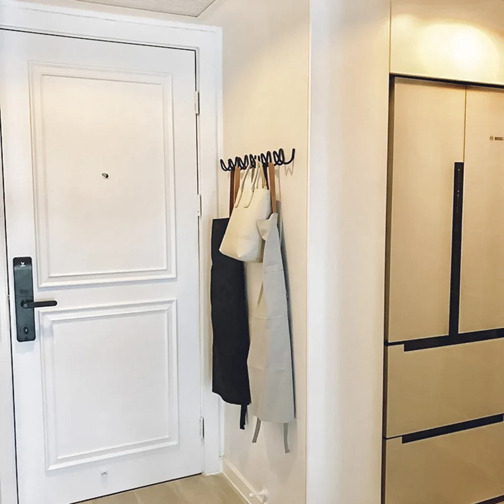 Rack Modern Wavy Wall Coat for Stylish Wall Coat Rack with Multiple Hooks